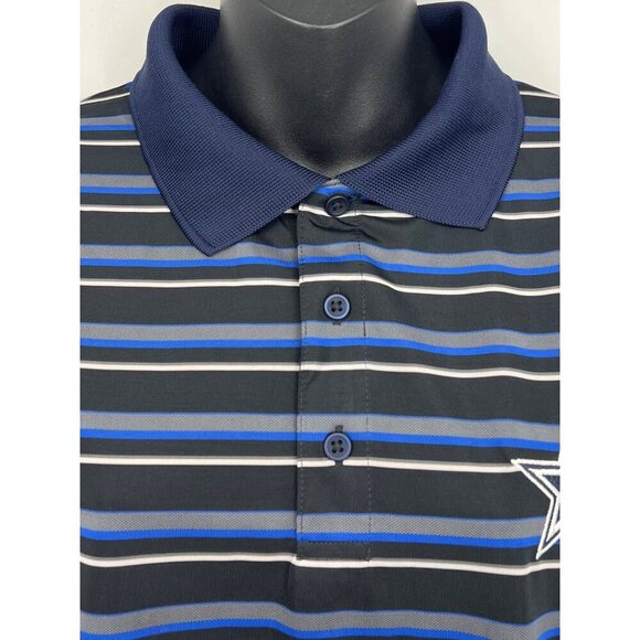 Dallas Cowboys Authentic Whitaker Striped Polo Shirt Size Large L Stripe NWT New - Picture 5 of 7